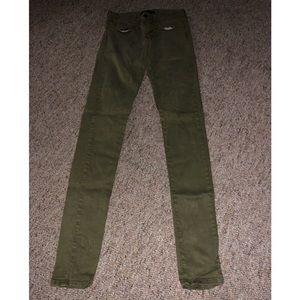 Army Green Flying Monkey Skinny Jeans